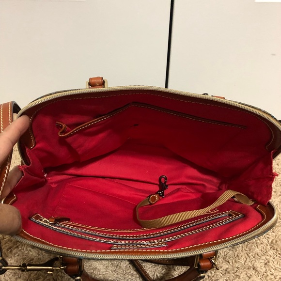 Dooney & Bourke Navy/Green Plaid Purse - Picture 4 of 10